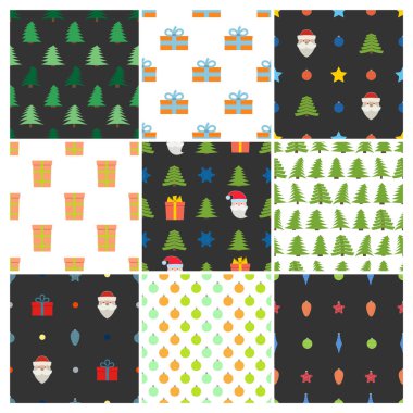 Christmas simgeleri ile Seamless modeli