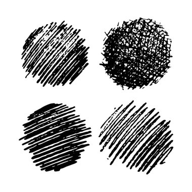 Dört kroki karalama smear seti