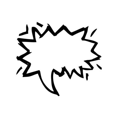 Çizim el boş konuşma kabarcık çizilmiş