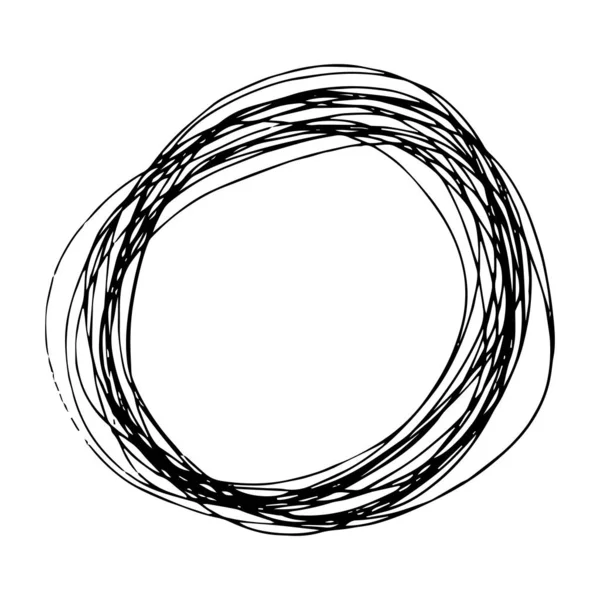 手绘铅笔涂鸦椭圆形状 — 图库矢量图片