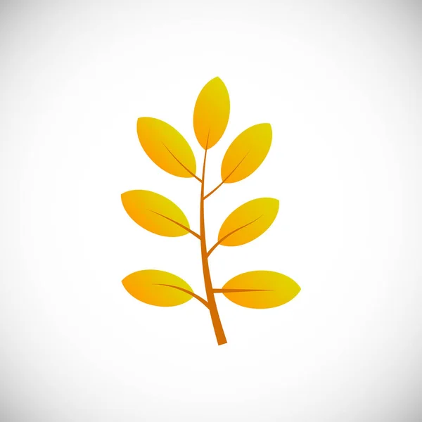 Hoja de otoño sobre un fondo blanco — Vector de stock