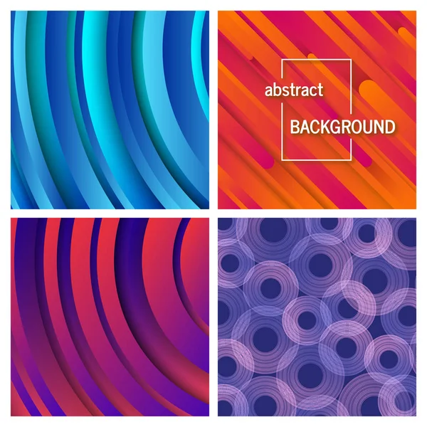 Set of four abstract geometric background — Stock Vector