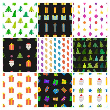 Christmas simgeleri ile Seamless modeli