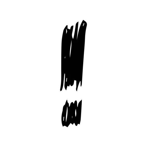 Simbolo del punto esclamativo disegnato a mano — Vettoriale Stock