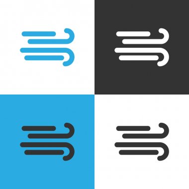 Dört Rüzgar hava ikonu kümesi