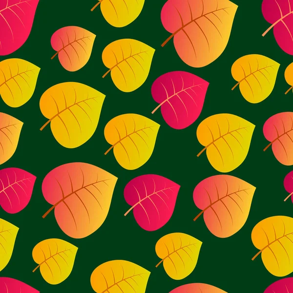 Automne fond sans couture avec des feuilles d'érable — Image vectorielle