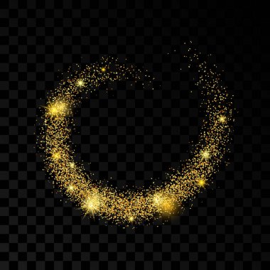 Altın glitter etkisi ile ışık dalgası