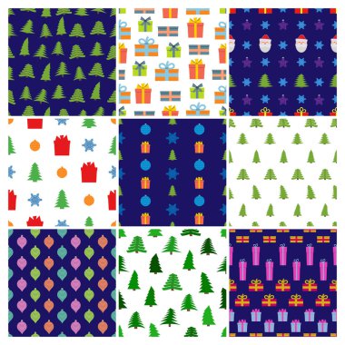 Christmas simgeleri ile Seamless modeli
