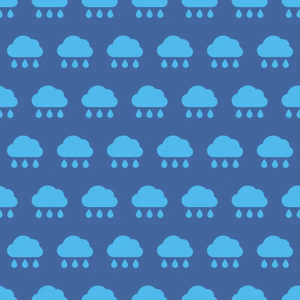 Nahtloses Muster von Regenwolken — Stockvektor