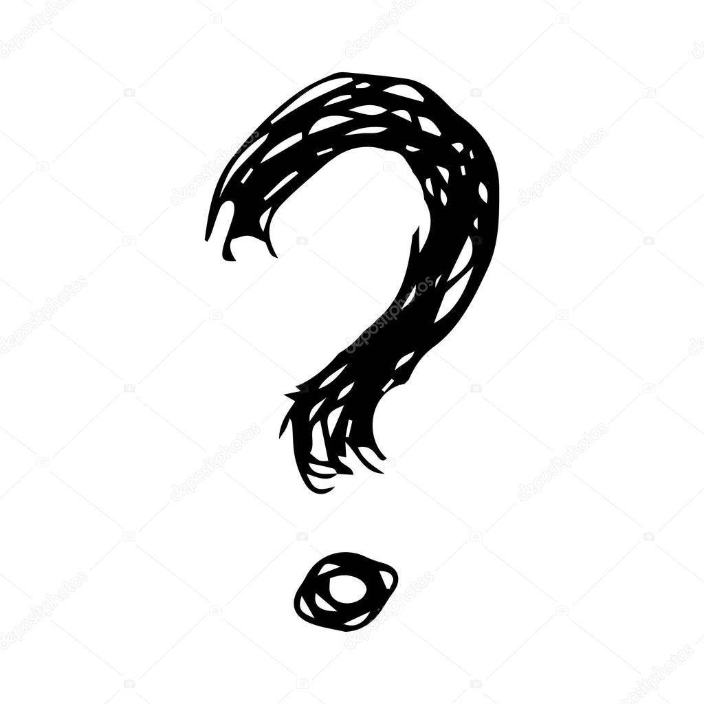 Hand Drawn Question Mark Symbol Black Sketch Question Mark Symbol On White Background Premium Vector In Adobe Illustrator Ai Ai Format Encapsulated Postscript Eps Eps Format