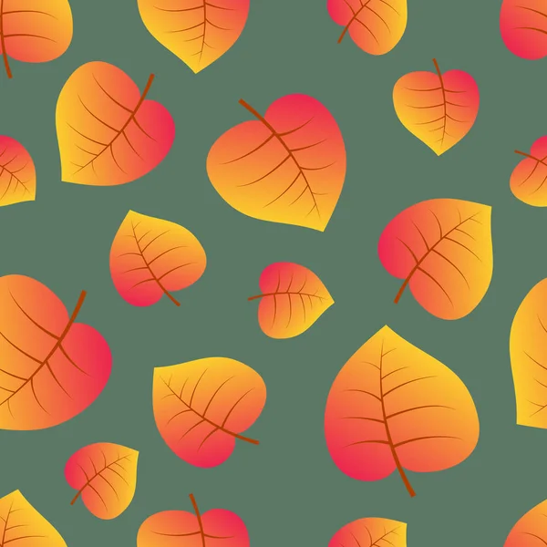 Automne fond sans couture avec des feuilles d'érable — Image vectorielle