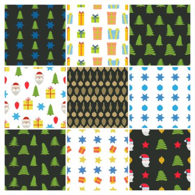 Christmas simgeleri ile Seamless modeli