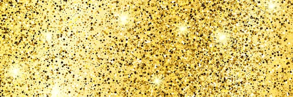 Sfondo dorato scintillante con effetto glitter — Vettoriale Stock