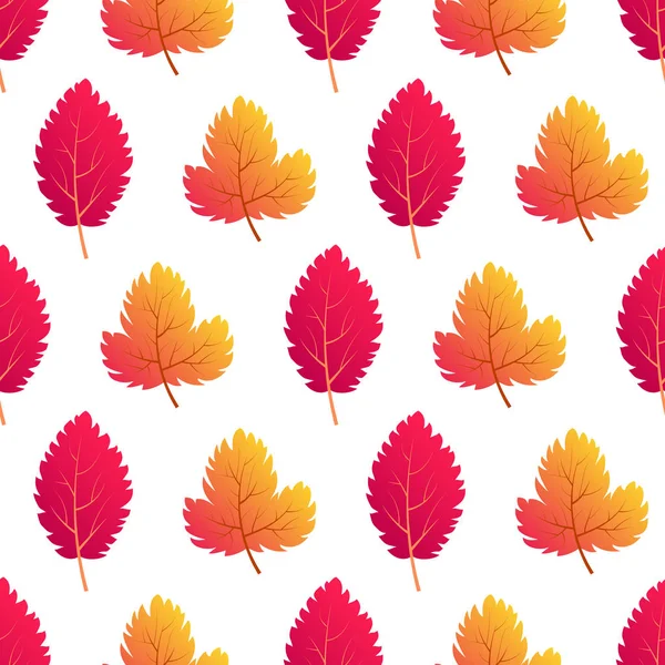 Autumn seamless background with maple  leaves — Stock Vector