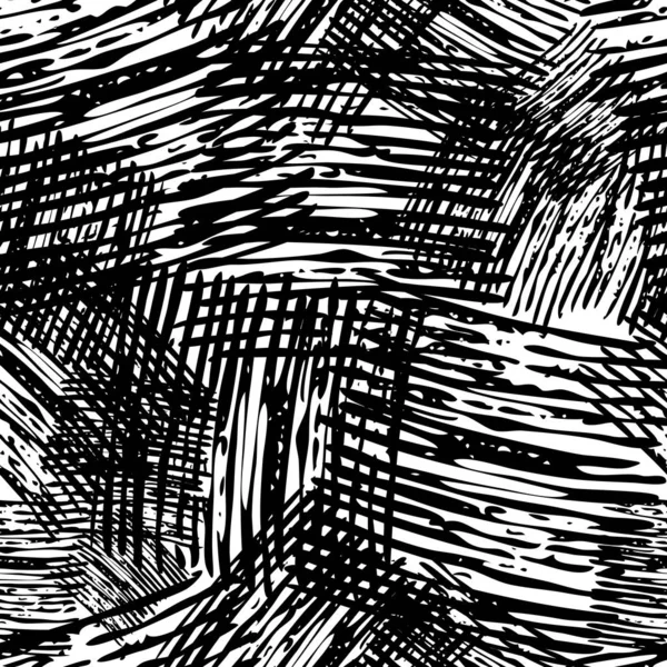 Nahtlose Muster von Hand mit Kritzelei-Schmierereien gezeichnet — Stockvektor