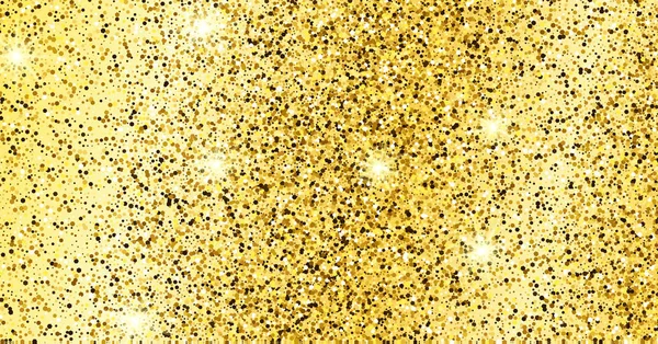 キラキラ効果を持つ黄金の輝く背景 — ストックベクタ