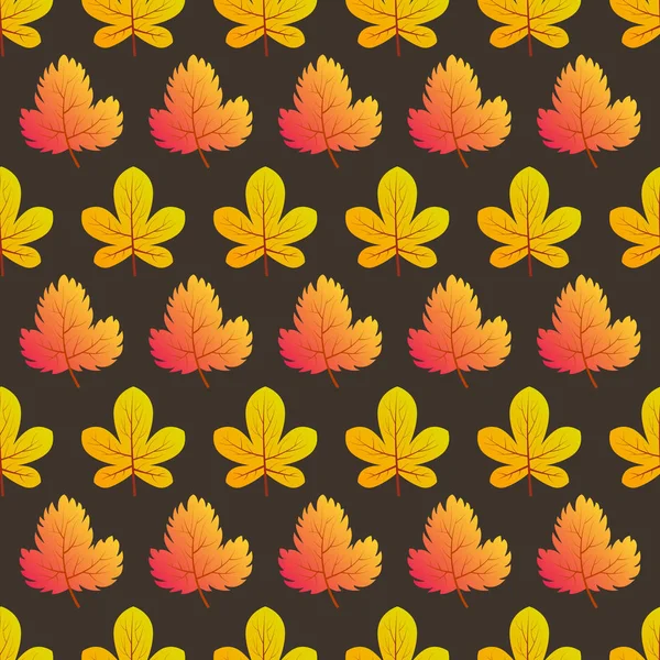 Herbst nahtlosen Hintergrund mit Ahornblättern — Stockvektor