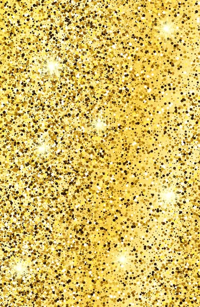 Golden glittering background with glitter effect — Stock Vector