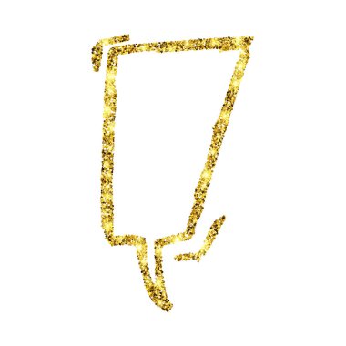 Altın glitter el çizilmiş Konuşma Bubble