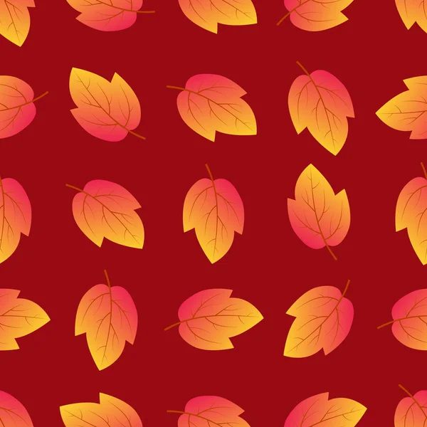 Automne fond sans couture avec des feuilles d'érable — Image vectorielle