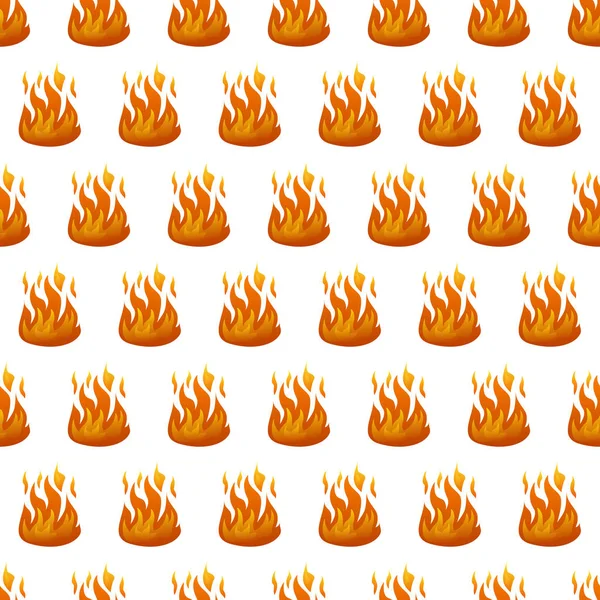 Seamless pattern with fire flame — Stock Vector