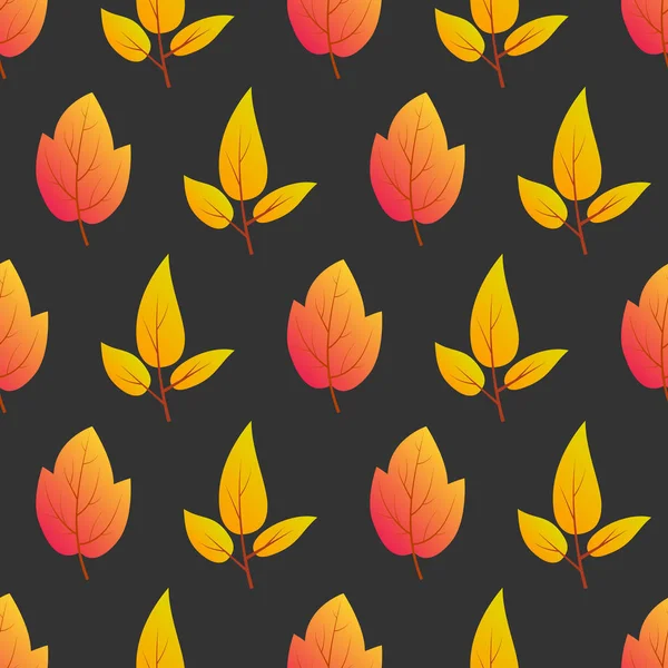 Automne fond sans couture avec des feuilles d'érable — Image vectorielle