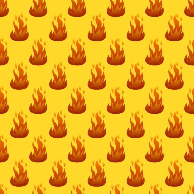 Yangın alevi ile dikişsiz desen