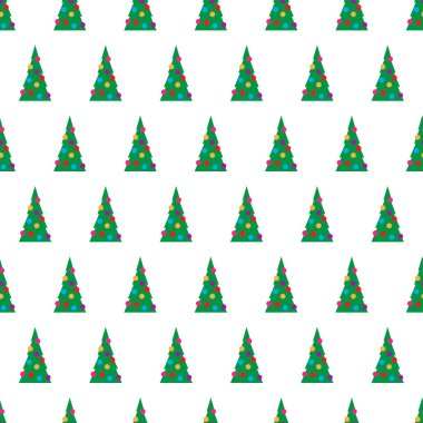 Yeşil Noel ağacı ile Seamless Modeli