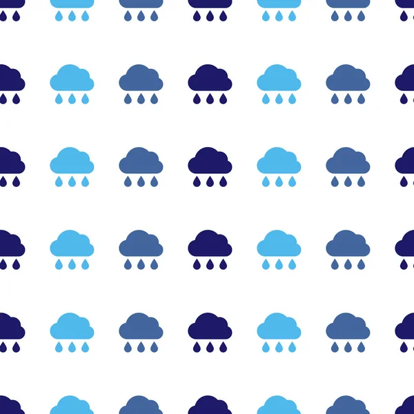 Seamless pattern of rainy clouds — Stock Vector