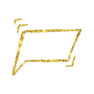 Altın glitter el çizilmiş Konuşma Bubble