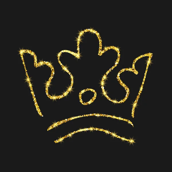 Золотая блестящая ручная корона — стоковый вектор