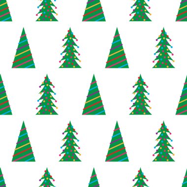 Yeşil Noel ağacı ile Seamless Modeli