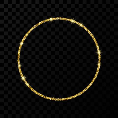 Parlak kıvılcımlı altın parıltılı çerçeve