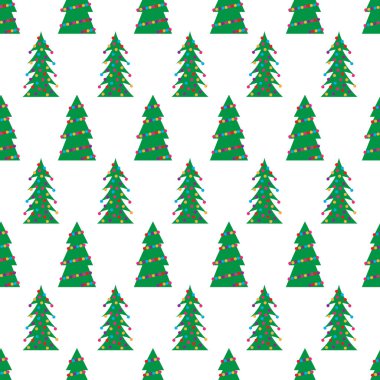 Yeşil Noel ağacı ile Seamless Modeli
