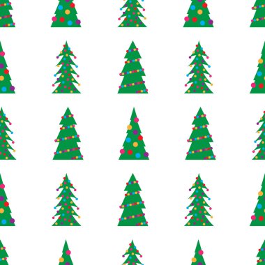 Yeşil Noel ağacı ile Seamless Modeli