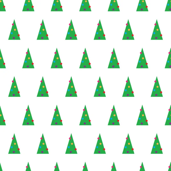 Nahtloses Muster mit grünem Weihnachtsbaum — Stockvektor