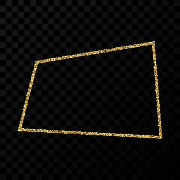 Золота блискуча рамка з блискучими блискітками — стоковий вектор