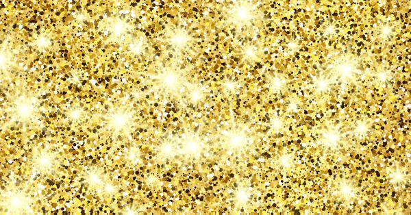 Gouden glinsterende achtergrond met glitter effect — Stockvector