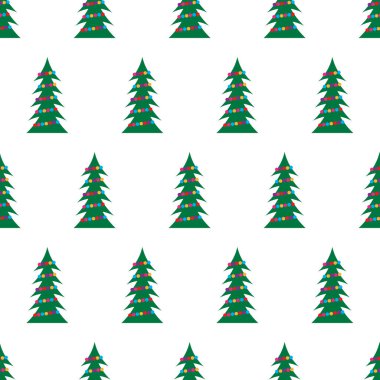 Yeşil Noel ağacı ile Seamless Modeli