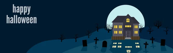 Feliz Halloween banner festivo — Vector de stock