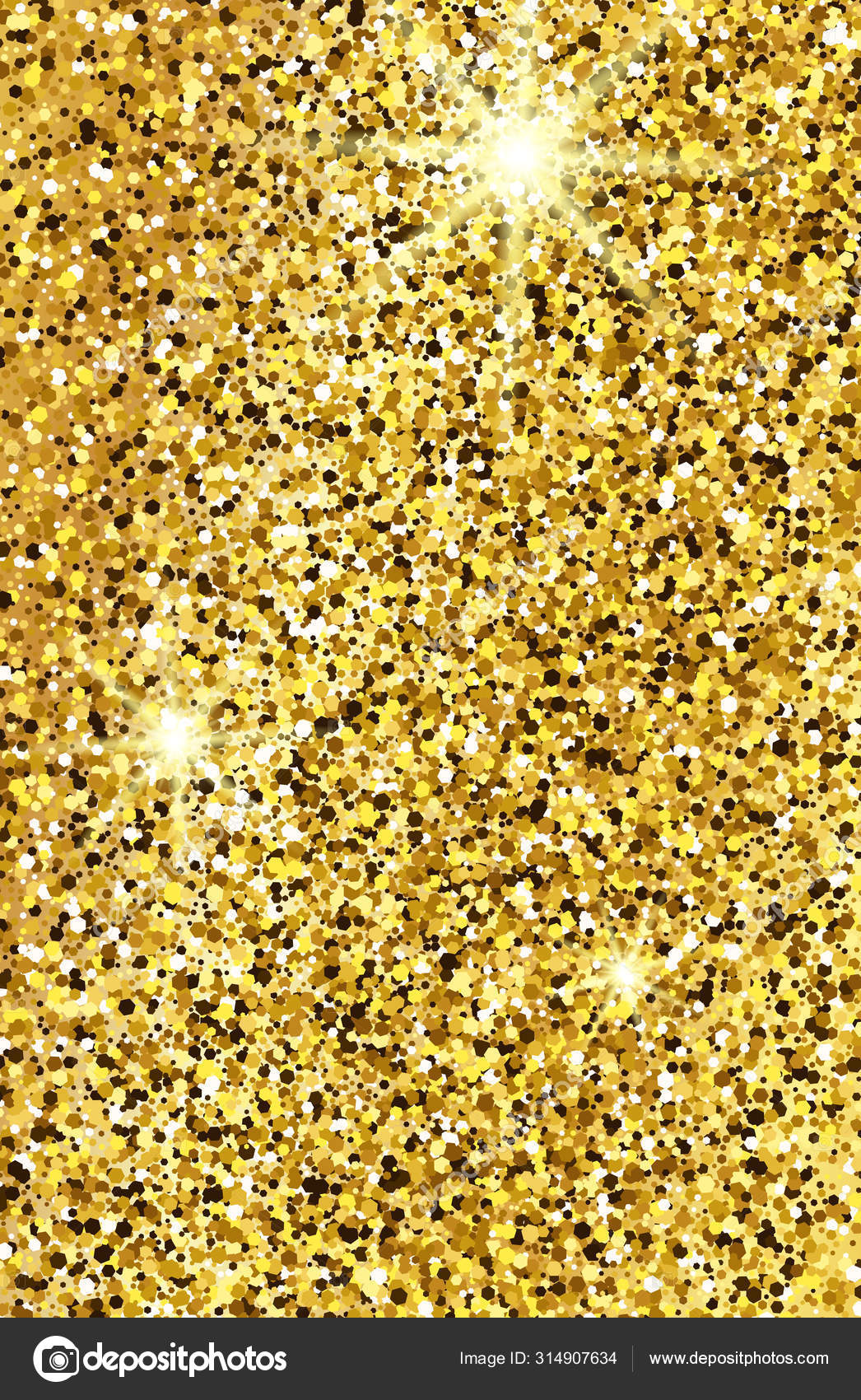 Fondo brillante dorado con efecto de purpurina Vector de stock #314907634  de ©DniproDD, image size:1046x1700