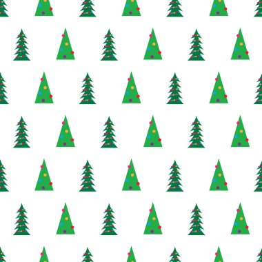 Yeşil Noel ağacı ile Seamless Modeli