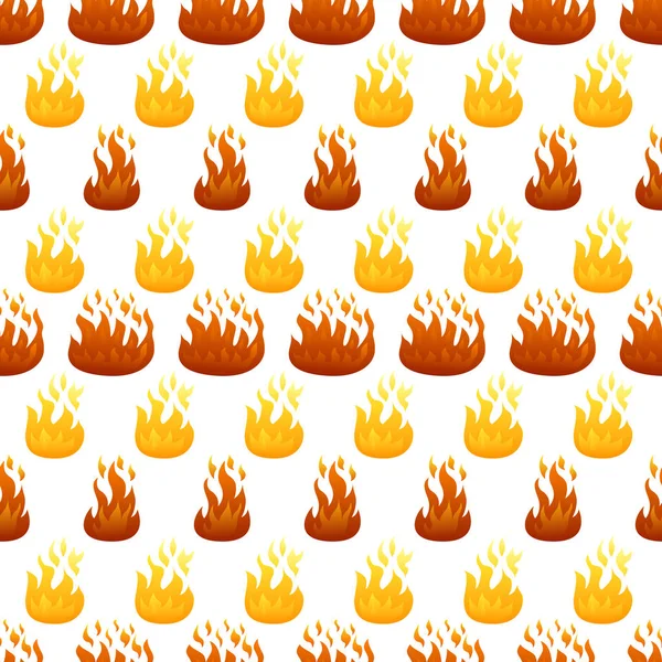 Naadloos patroon met vuur vlam — Stockvector