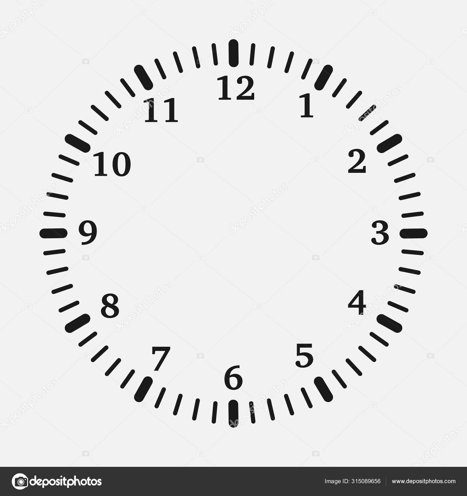 Clock face on a white background Stock Vector Image by ©DniproDD #315089656