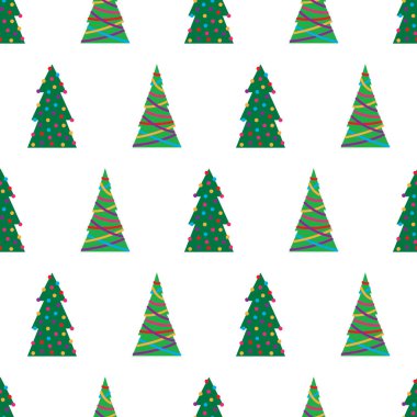 Yeşil Noel ağacı ile Seamless Modeli