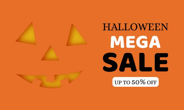 Halloween mega tło sprzedaży — Wektor stockowy