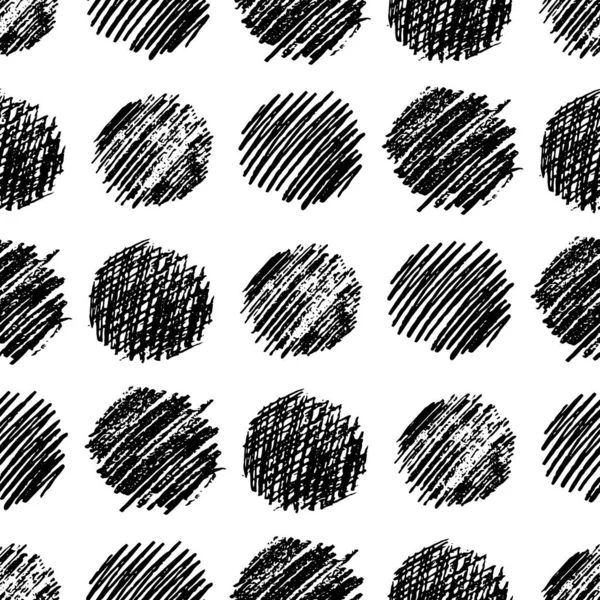 Nahtlose Muster von Hand mit Kritzelei-Schmierereien gezeichnet — Stockvektor