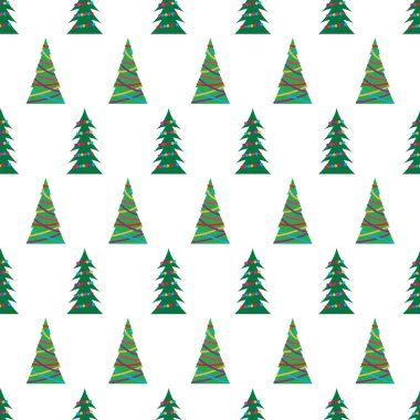 Yeşil Noel ağacı ile Seamless Modeli