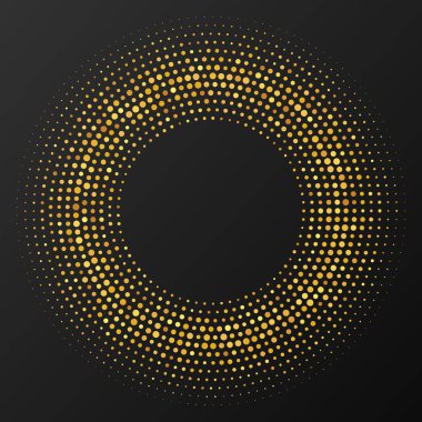 Soyut altın parlayan yarım ton noktalı arkaplan