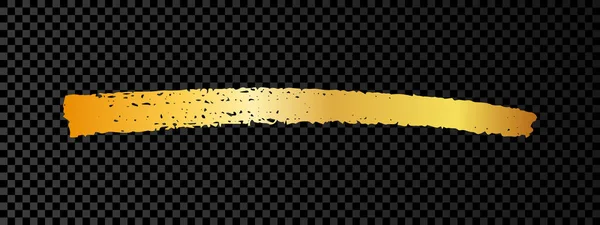 Золота фарба пензлем мазок штрих — стоковий вектор
